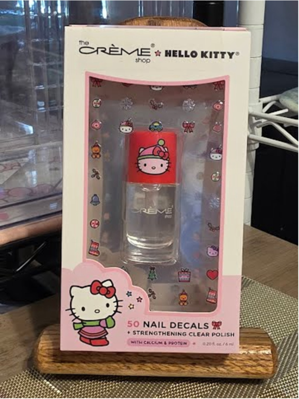 #TCS-2234 The Creme Shop Hello Kitty 50 Nail Decals and Clear Polish